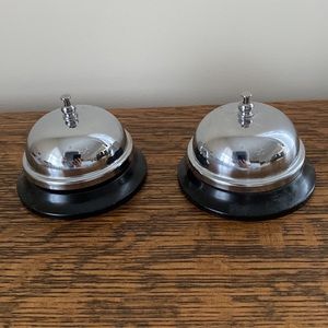 Desk Bells 2 Silver Ringing Bells